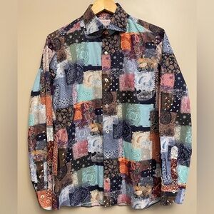 Cordone 1956 Paisley Button Down Men's Size 15 38